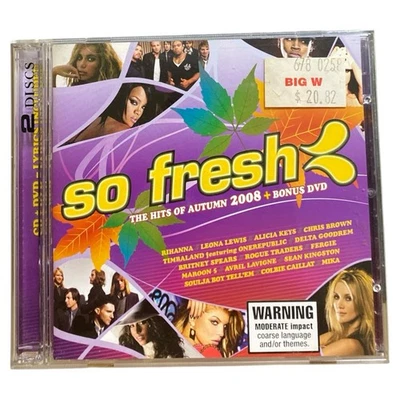 So Fresh CD Hits of Autumn 2008 + Bonus DVD 2 Disc Set Lot Compilation Pop Dance - Image 1 of 4