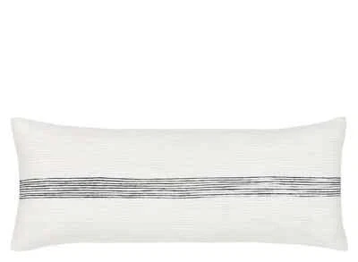 SURYA Carine 12" X 30" Lumbar Pillow Cover Denim & Ivory Wool Blend CIE002-1230 - Image 1 of 4