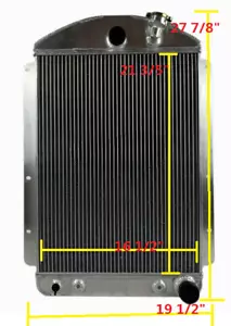 3 Row for 1937 Chevrolet Master Car V8 Conversion Chevy Config Aluminum Radiator - Bild 1 von 5