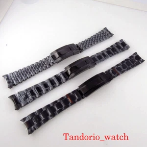 20mm Black PVD Stainless Steel Watch Jubilee Strap Fit 40mm Submariner men watch - Picture 1 of 9