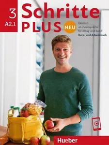 Hueber SCHRITTE PLUS NEU 3 Kursbuch & Arbeitsbuch A2.1 mit Audios online @NEU@ - Bild 1 von 1