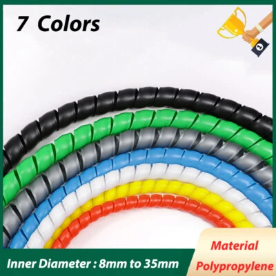 Spiral Wrap Sleeving Wire Harness Loom Protection Oil and Water Pipe Wrap Sleeve - Image 1 of 4