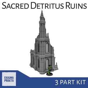 Sacred Detritus Ruins - 28mm Gothic 3D Printed Terrain for Tabletop Wargaming - Picture 1 of 7