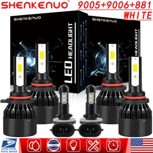 For Oldsmobile Alero 1999-2004 6000K LED Headlight High-Low Beam+Fog Light Bulbs - Bild 1 von 12
