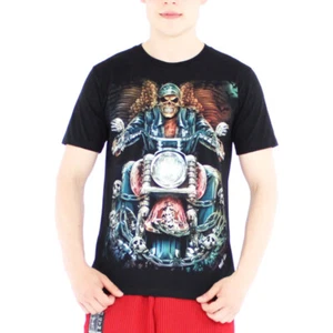 Biker Shirt Rocker Pirate style T-Shirts Einzigartiges glow beidseitig bedruckt - Bild 1 von 4