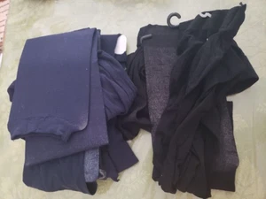 5 Pair of Girl's Toddler Footless Stockings Size: Small  3 Blue & 2 Black - Picture 1 of 2