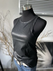 Mango Lyocell-Top Foil schwarz Gr S 36 - Bild 1 von 2