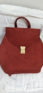 NEU Neely & Chloe Wildleder Leder Gold Hardware Rucksack Burgundy Rot Tasche - Bild 1 von 15