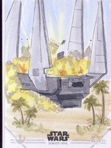 2016 Topps Star Wars Rogue One Series One boceto Razim - Imagen 1 de 1