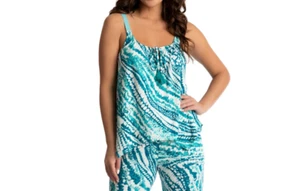 Linea Donatella Amaya Pajama Top Blue S - Picture 1 of 4