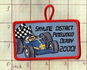 Patch Skyline District TX Pinewood Derby 2000 bg47 BSA Boy Scouts - Foto 1 di 1