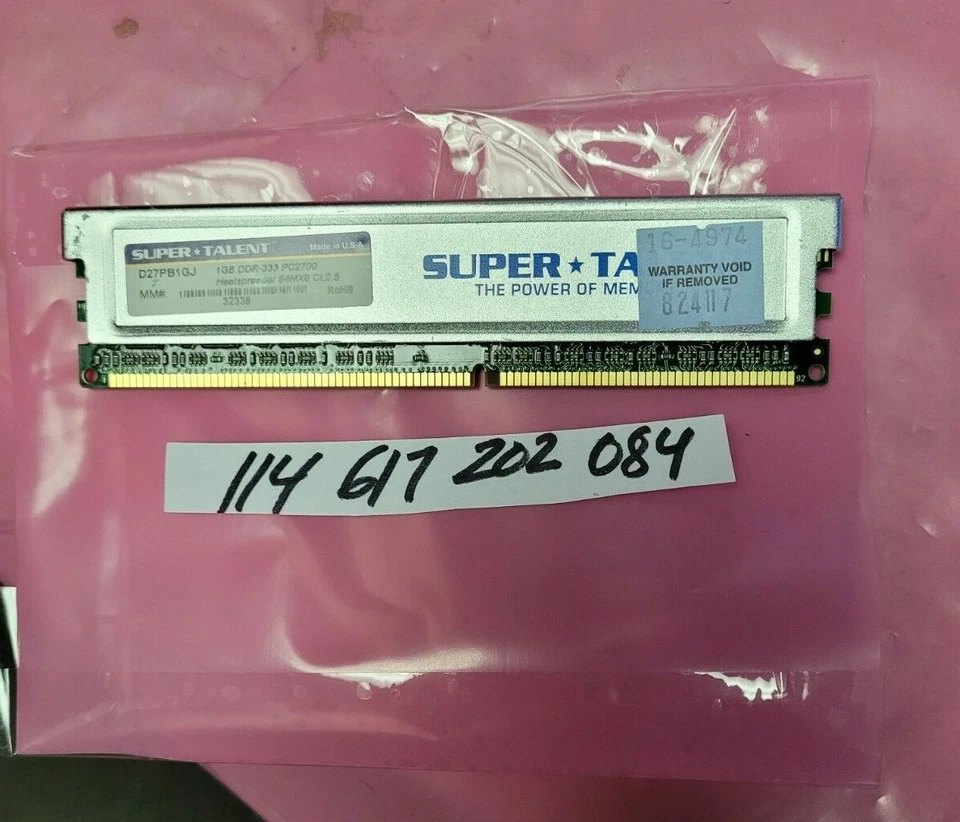 1GB  184-Pin DDR SDRAM DDR 333 PC 2700 Dual Channel Kit Desktop Memory NON-ECC  - Image 1 of 1