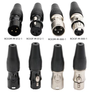 Male Female XLR Connector Audio Cable Plug 3 Pin Microphone Speaker Lead Plug - Picture 1 of 25