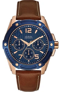 GUESS W0600G3,Men's Multi-function,Rose Tone,BRAND NEW WITH TAG AND GUESS BOX - Picture 1 of 3