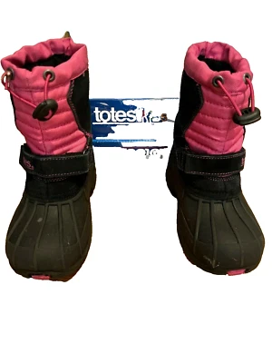Totes Jojo Negro/Rosa Impermeable Invierno Botas de Nieve Talla 10 Foto 1 de 3