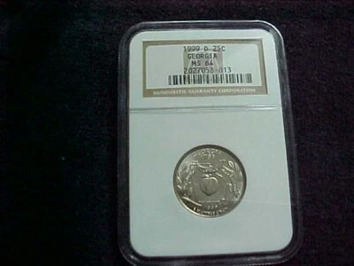 1999 D GEORGIA STATE QUARTER NGC  MS 64 - Image 1 of 4