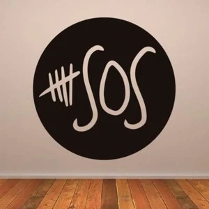 Pegatina de arte de pared con logotipo de banda SOS de Five Seconds of Summer 5 (AS10244) - Imagen 1 de 2