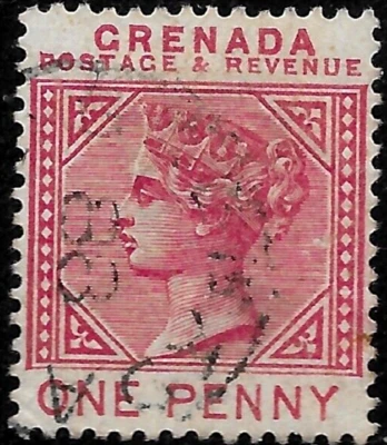 GRENADA QUEEN VICTORIA 1883 Sc#21 🔥ERROR INVERTIDO WM 2🔥 USADO 1888 EN MUY BUEN ESTADO Foto 1 de 2