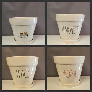 RAE DUNN MITTELGROSSE PFLANZTÖPFE HÄNGENDE UNTERTASSEN MIT FUSS - Bild 1 von 11