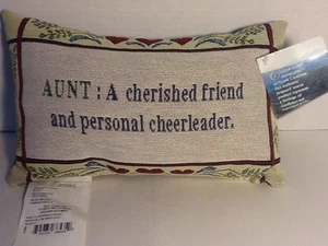 Tía A Querido Amigo Y Personal Tapiz Almohada Palabra Afgana - Imagen 1 de 1
