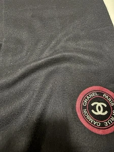 Authentic Chanel 100% Cashmere Black Scarf Made In Italy - Picture 1 of 7
