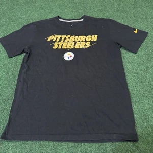 Nike Pittsburgh Steelers NFL Graphic T-Shirt Black Gold Logo Men’s Large - Picture 1 of 6