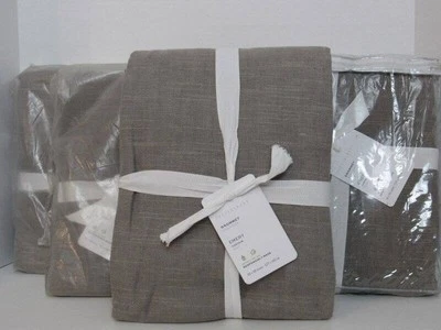 Pottery Barn Emery Black Grommet Cotton Lined Curtain 50 x 96" 4 Panels Gray NWT - Image 1 of 4