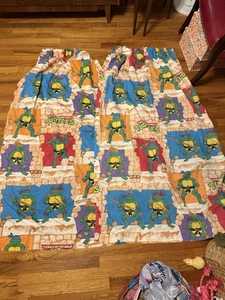 1988 80er Teenage Mutant Ninja Turtles Gardinen TMNT Vintage selten Sears Stoff - Bild 1 von 7