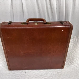 Valigetta/valigia vintage SAMSONITE Bros circa anni '50 in pelle marrone - Foto 1 di 9
