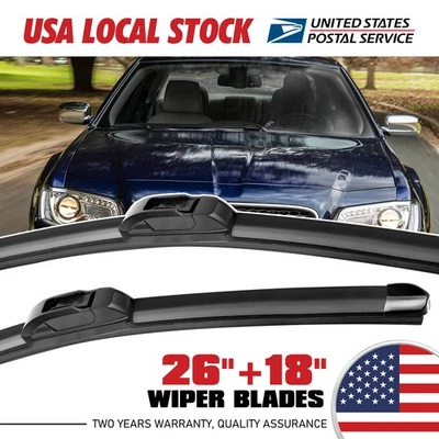 26"& 18" Front Windshield Wiper Blades FOR 2010-2013 Ford Transit Connect - Image 1 of 4