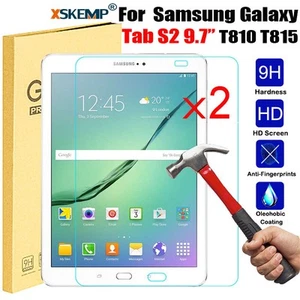 2Pcs for SAMSUNG GALAXY Tab S2 9.7 T810 T815 Tempered Glass Screen Protector - Picture 1 of 18