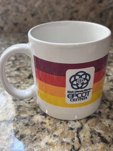 Vintage Walt Disney World Epcot Center Japan gestreift Keramik Kaffeetasse Becher - Bild 1 von 4