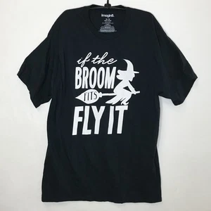 If The Broom Fits Fly It T-Shirt / Schwarz / XL - Bild 1 von 2