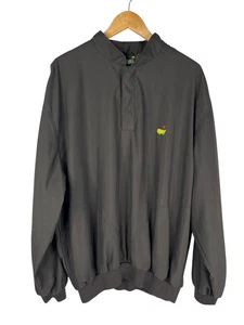 MASTERS COLLECTION Men's Black 1/4 Button Logo Long Sleeve Popover Top XL - Picture 1 of 6