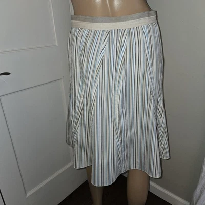 Falda a rayas de mezcla de algodón GUNEX para mujer talla 4 EE. UU. Foto 1 de 4