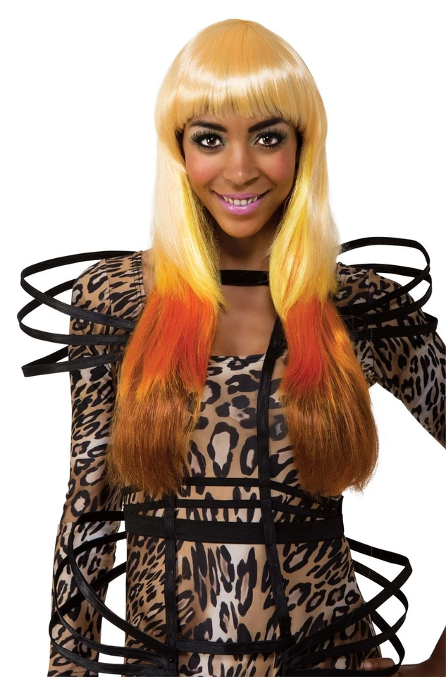 Peruca encaracolada rosa leopardo superbaixo Nicki Minaj adulta ótima para cosplay de Halloween - Imagem 1 de 1