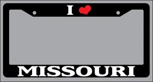 Marco de matrícula negro "I Heart Missouri" accesorio automático novedad - Imagen 1 de 1