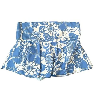 Victoria's Secret Mini-Schwimmrock blau Blumen Hawaii tropisches Muster Übergröße M - Bild 1 von 6
