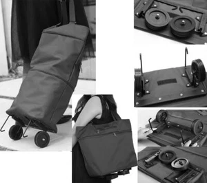 Upgrade Shopping Bag with Wheels Portable Trolley Bags Grocery Cart Hand Pull... - Picture 1 of 9