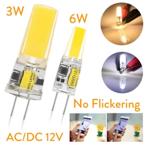 12V G4 LED COB Light Bulb No Flickering Light 3W 6W Silicone Chandelier Lamps SS - Picture 1 of 12