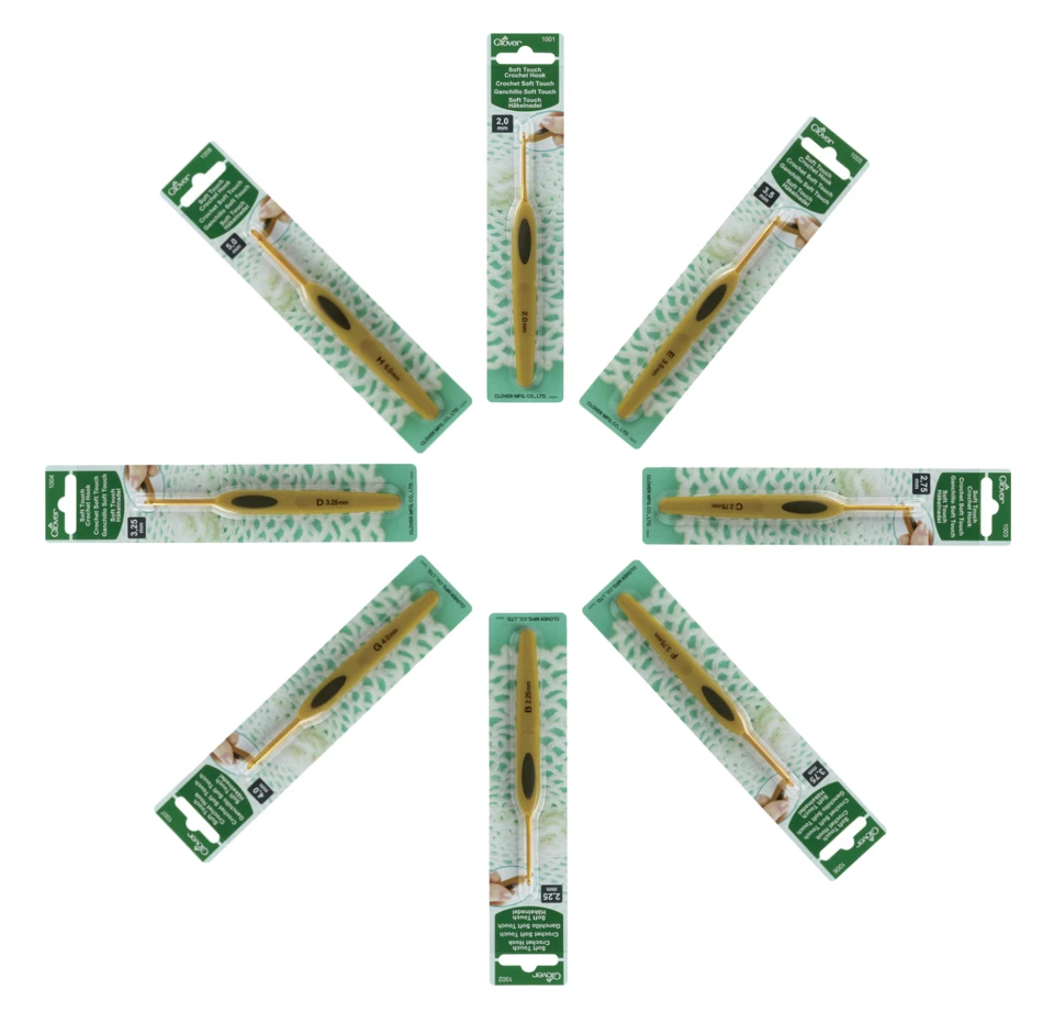 Clover Soft Touch Crochet Hook 1001 - 1010/J - You Pick the Size - BRAND NEW