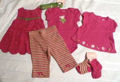 GYMBOREE Girl 3-6 Month Cute as a Mouse Pink Dress Pants Top Bodysuit NWT Set - Image 1 of 4