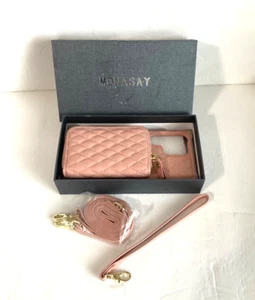 MONASAY Zipper Wallet Case for Galaxy S23 Pink NIB! - Picture 1 of 5