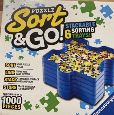 Sort & Go! Jigsaw Puzzle Stackable PIECE Sorting trays! Ravensburger New Sealed! - Image 1 of 2