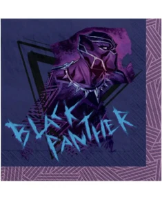 BLACK PANTHER 'Wakanda Forever' LUNCH NAPKINS (16ct)~ Birthday Party Luncheon - Picture 1 of 4