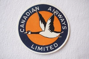 Canadian Airways Limited Airline Luggage Label  - Picture 1 of 2