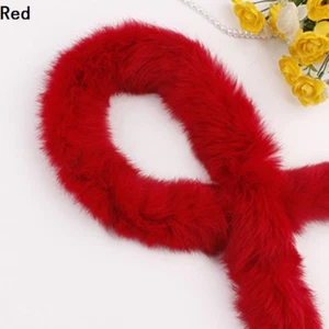 1Meter Faux Rabbit Fur Tape Trimming Ribbon Furry Fluffy Trim DIY Sewing Apparel - Picture 1 of 26