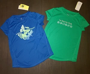 NEW GIRLS ALL IN MOTION ATHLETIC GRAPHIC TEES SIZE M 8 - Picture 1 of 5