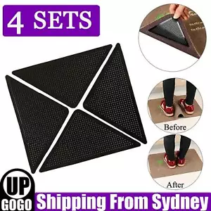 8PCS Rug Grippers Non-Slip Reusable Carpet Mat Gripper Anti Skid Washable Mat AU - Picture 1 of 12