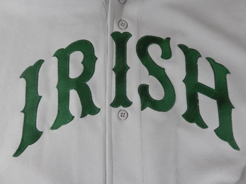 Irish Notre Dame Unvi. Baseball Jersey Gray Size 3XL Shamrock by Badger Sport Cover